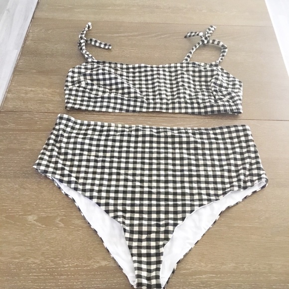 ASOS Other - ASOS 2 Piece Swimsuit Plaid Glitter Plus Size 22
